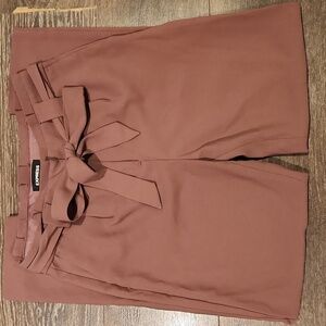 Express Brown Ankle Cropped Pants